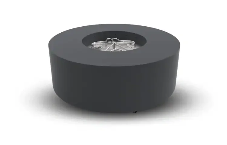 HPC Agni Round Fire Pit Enclosure Electronic Ignition Series n Gray