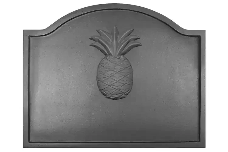 Small Pineapple Cast Iron Fireback Fireplace Heat Reflector