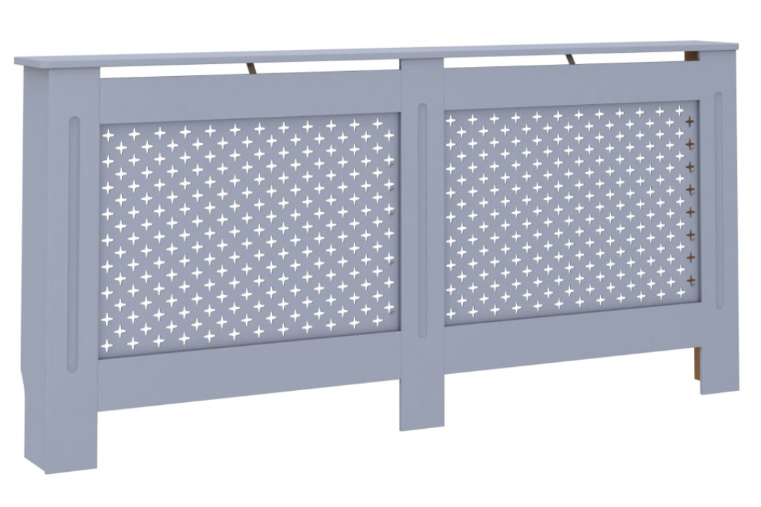 Radiator Cover MDF Modern Slatted Cabinet in Anthracite