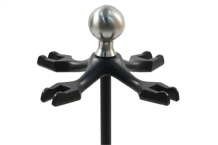 Paxton 4-Piece Mini Fireplace Tool Set in Black and Satin Nickel – Cast Iron with Decorative Handles