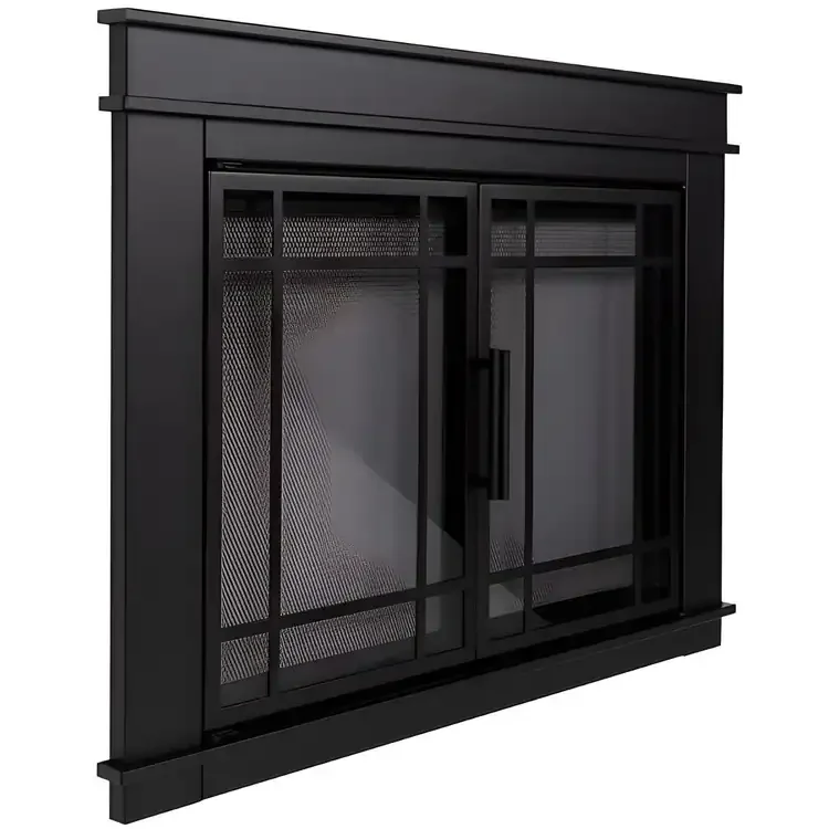 Finley Fireplace Glass Door Side View