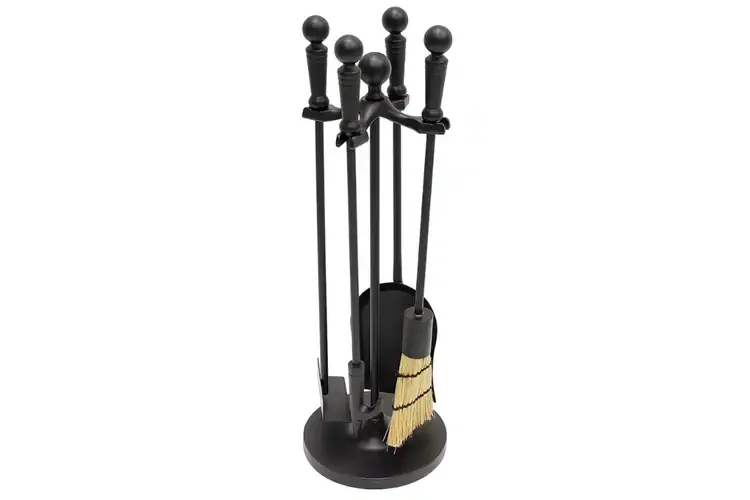 Paxton 4-Piece Mini Fireplace Tool Set in All Black