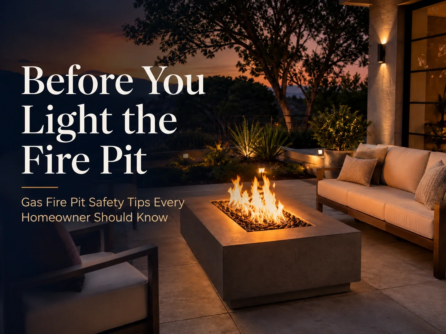 Before You Light the Fire Pit