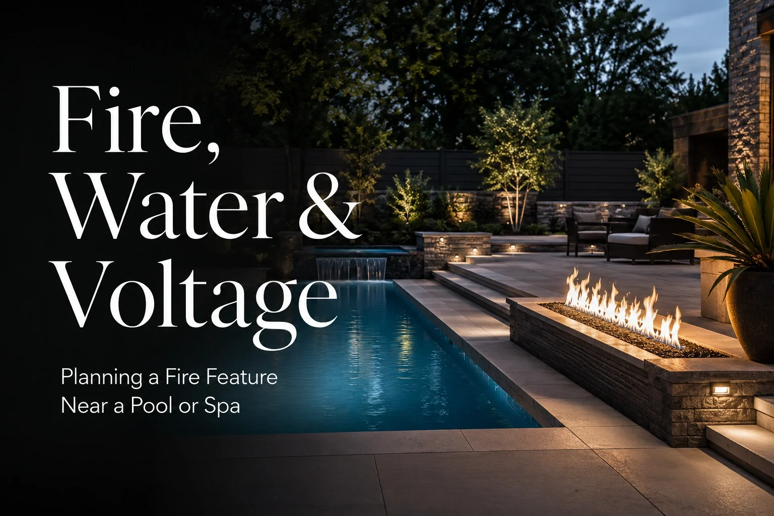 Planning an Electronic Fire Feature Near a Pool or Spa