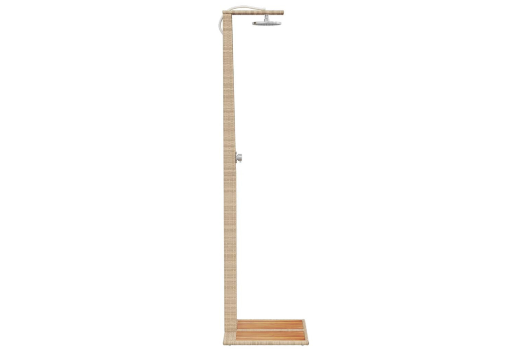Outdoor Shower 50x55x224 cm in Beige with Powder-Coated Steel