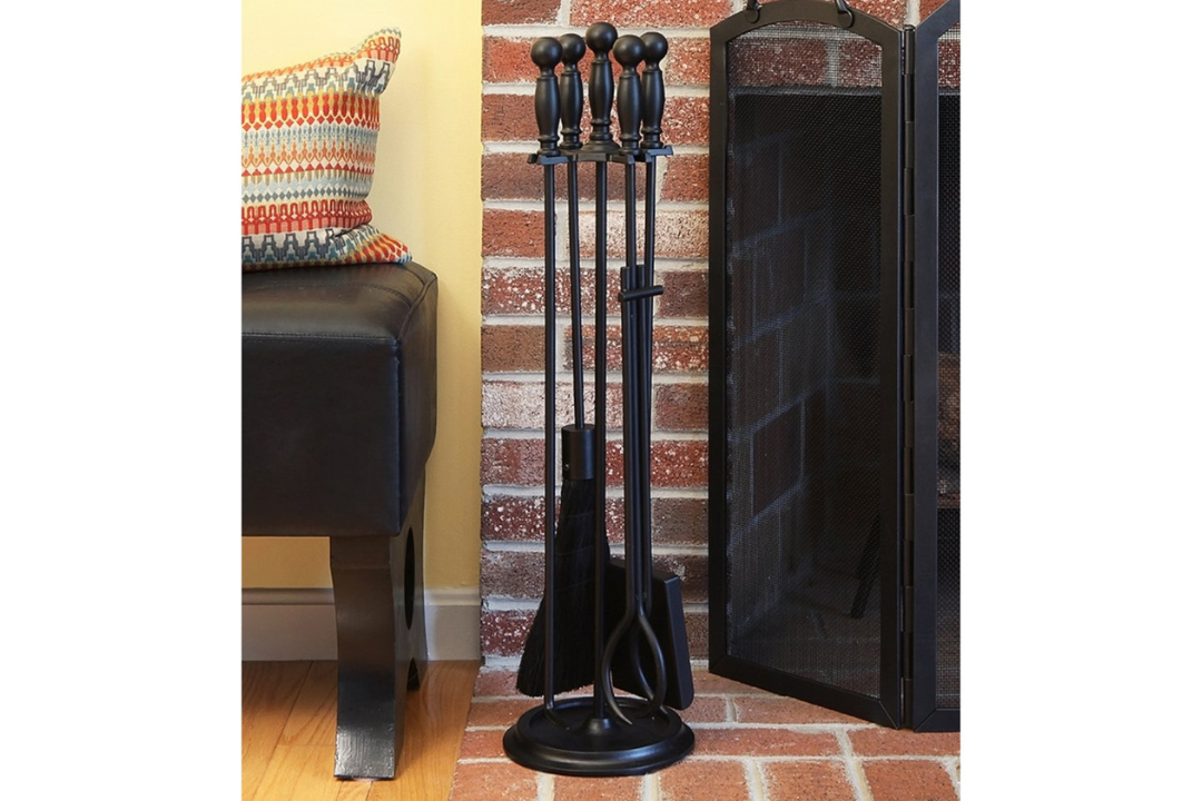 Chelmsford Fireplace Tool Set in All Black