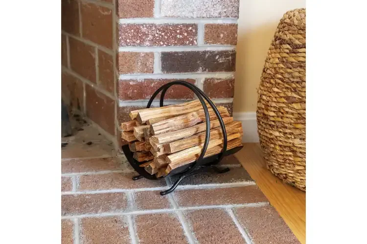 Colonial Fatwood Caddy – Wrought Iron Basket with 4 lbs. of Fatwood