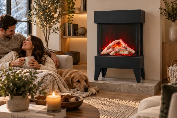 Cozy Winter Evening by the Fireplace