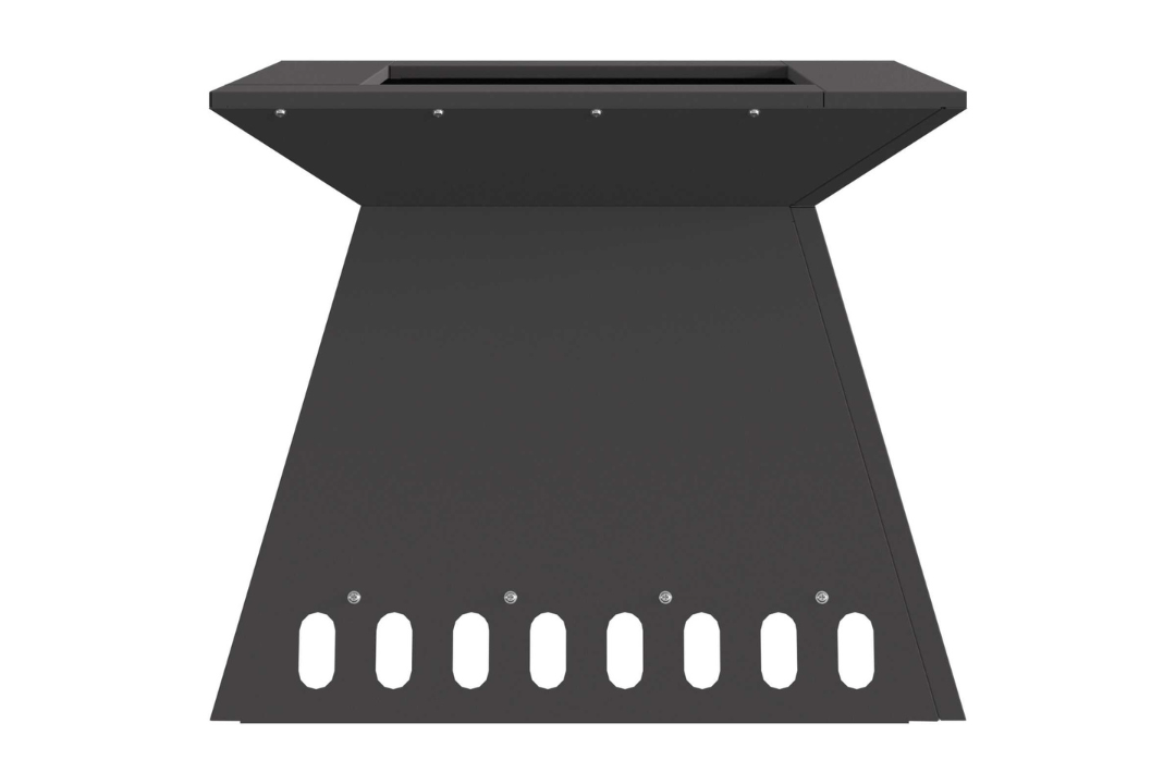 Durable Modern Square Wood-Burning Fire Pit 48x48x40 cm in Black