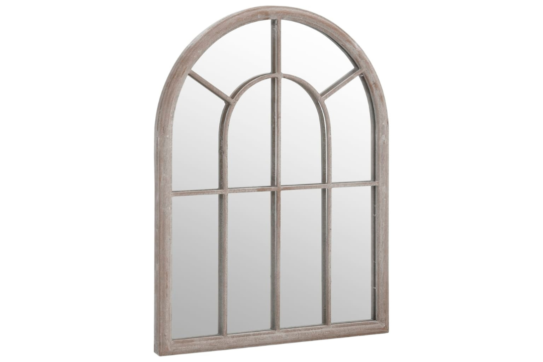 Vintage Arched Outdoor Garden Wall Mirror 60 x 45 cm in Sand