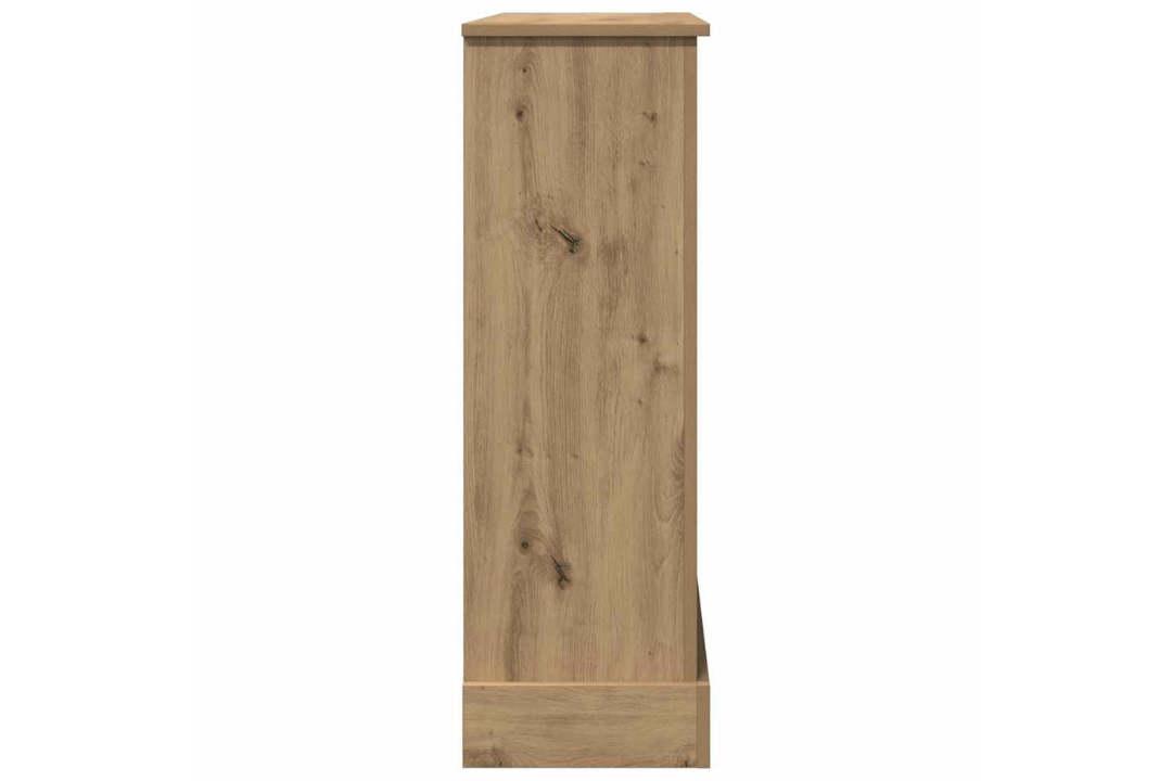 Durable Fireplace Surround 35.4 x 11.8 x 35.4" Engineered Wood in Artisan Oak