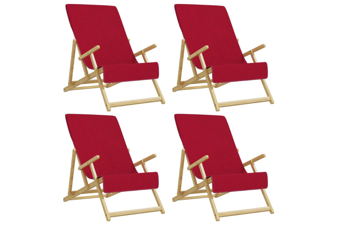 Beach Towels 4 pcs – 60 x 135 cm in Burgundy Red