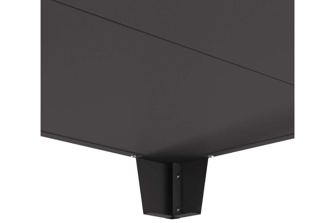 Minimalist Fire Pit Square 80 x 80 x 43 cm Steel in Black Cold-Rolled Steel
