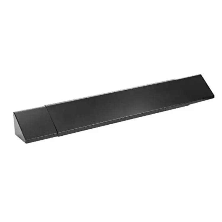 28" to 48" Matte Black Adjustable Surface-Mount Fireplace Hood