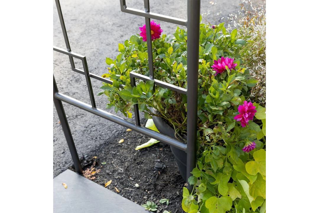 Square-on-Squares Arbor Hand-forged Wrough Iron