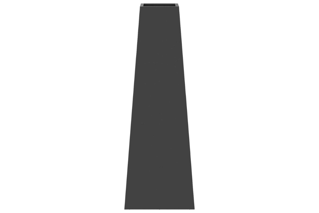 High-Quality Fire Pit Cone 50 x 35 x 100 cm in Black Cold-Rolled Steel