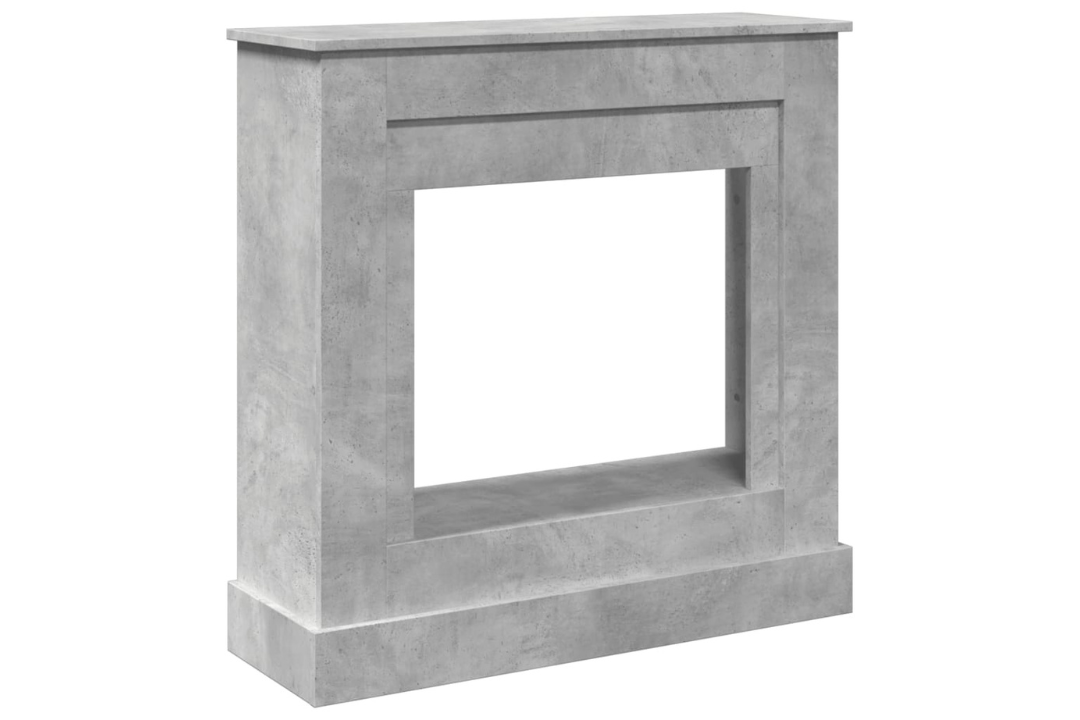 Fireplace Surround 35.4 x 11.8 x 35.4" Engineered Wood in Concrete Gray