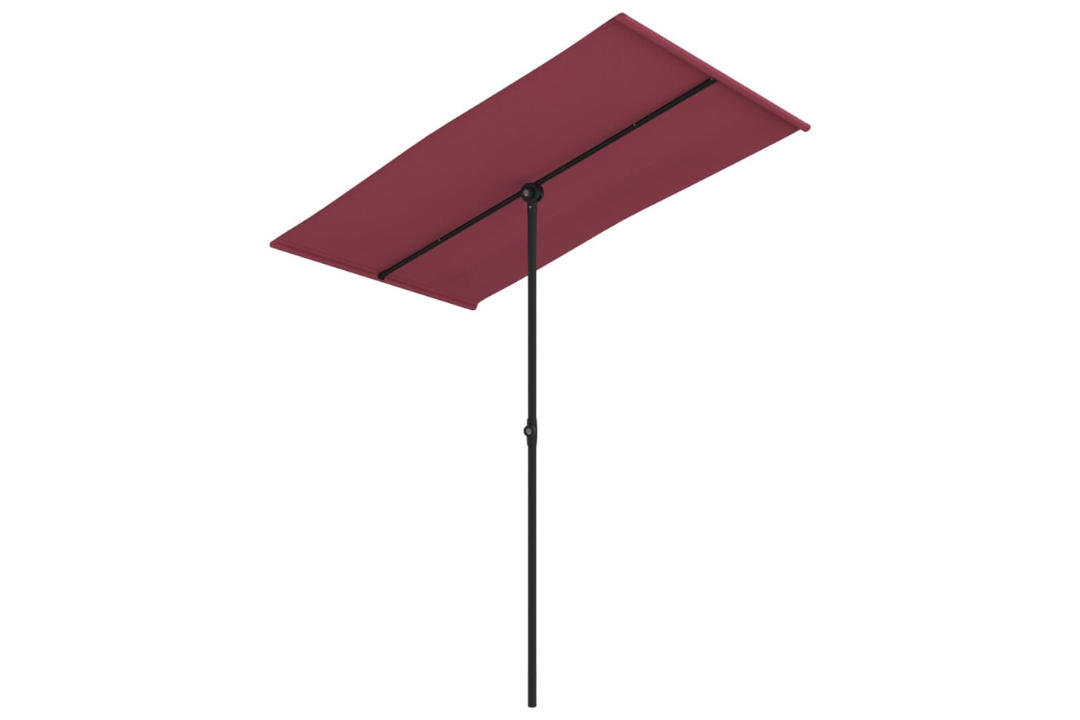 Garden Parasol 180x110 cm with Aluminum Pole in Bordeaux Red