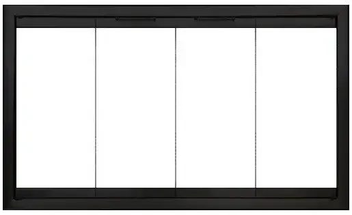 FMI Prefab Fireplace Door In Matte Black Finish
