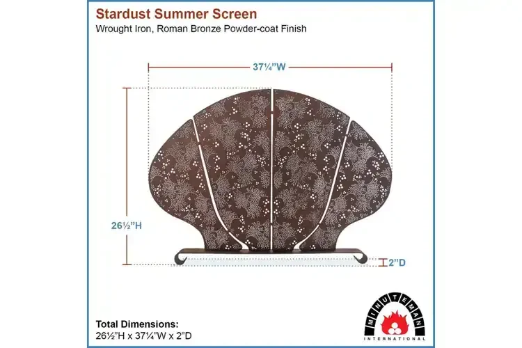 Stardust Fireplace Summer Screen Specifications