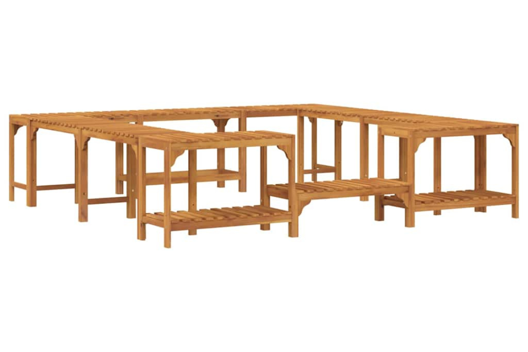 Hot Tub Surround – Square Build from Solid Acacia Wood in 230 x 230 x 55.5 cm