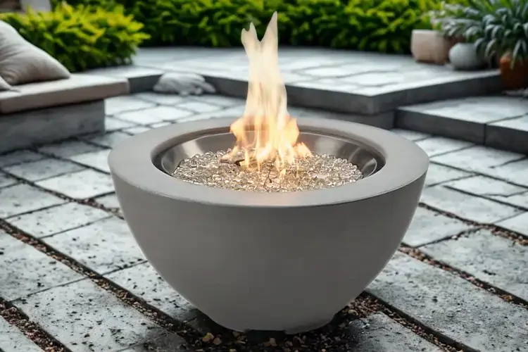 Cove 29" Natural Gray Round Gas Fire Pit Bowl