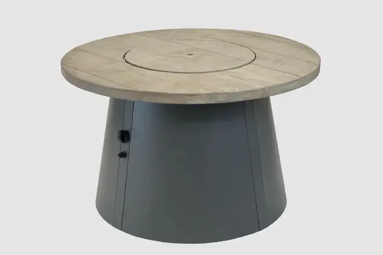Cirvalo Smokey Oak 42" Round Gas Fire Pit Table