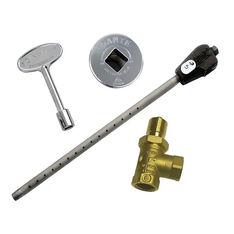 LP Log Lighter 90° Angled Ball Valve Combo Pack in Chrome Finish