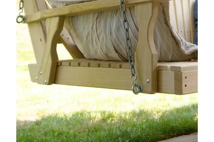 Treated Pine Fanback Swingbed Zinc Plated Chains