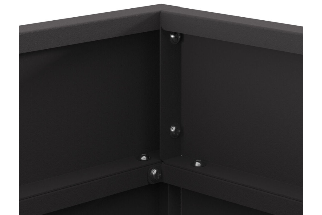 High-Quality Square Fire Pit 50 x 50 x 38 cm in Black Cold-Rolled Steel