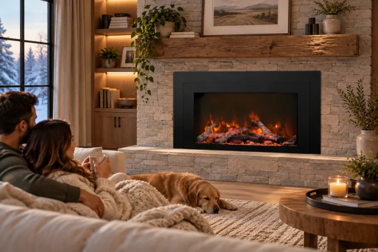 Cozy Winter Fireplace Retreat