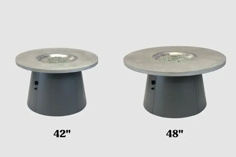 Cirvalo Relic Gray Round Gas Fire Pit Table