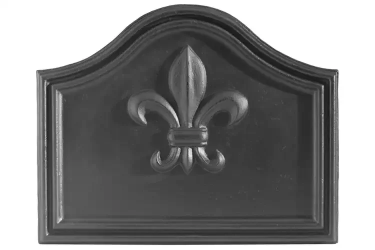 Fleur De Lys Fireback – French-Inspired Fireplace Accent Made of Cast Iron