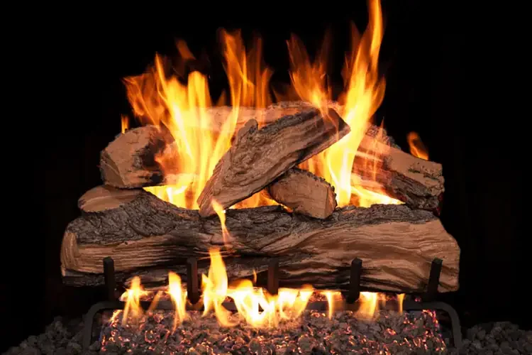 Real Fyre Split Oak Designer Plus 24" Outdoor Gas Log Set with Burner