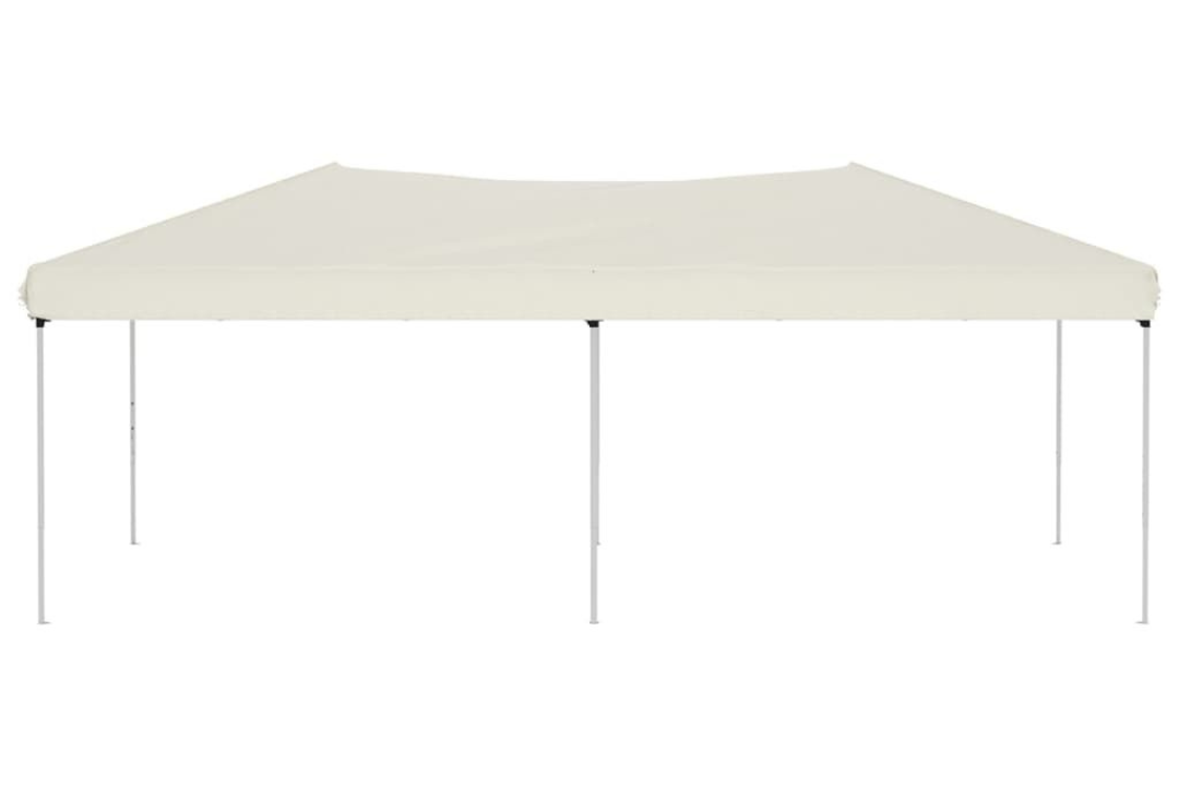UV-Resistant Folding Party Tent 3 x 6 m in Cream with 210D Oxford Fabric with Silver Coating