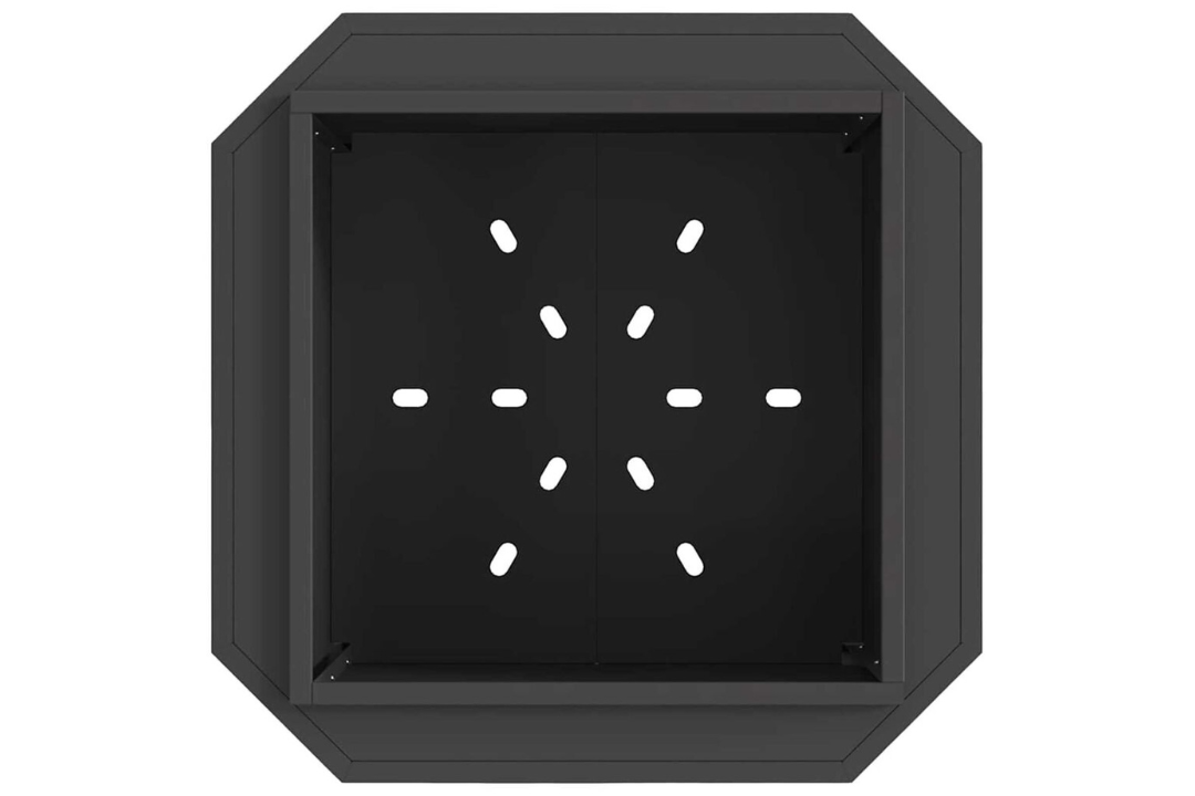 High-Quality Smokeless Fire Pit 58 x 58 x 51 cm in Black Cold-Rolled Steel