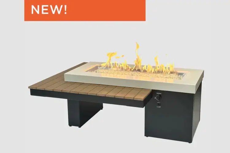 Uptown Antique Mahogany Linear Gas Fire Table