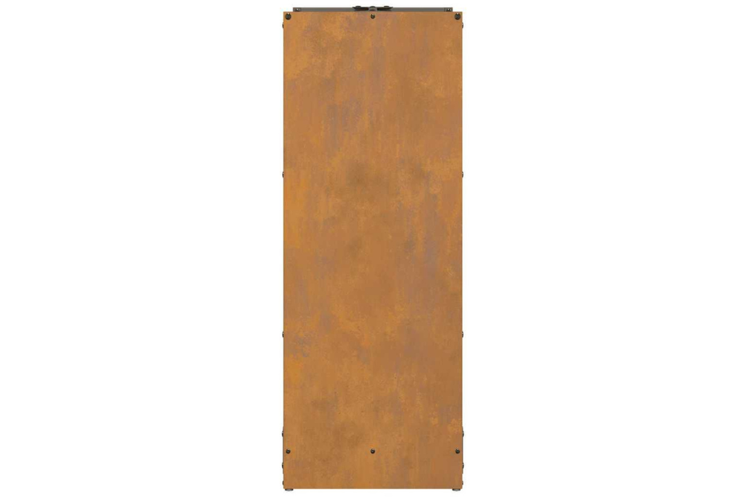 Space-Saving Firewood Rack 40 x 30 x 80 cm Weathering Steel