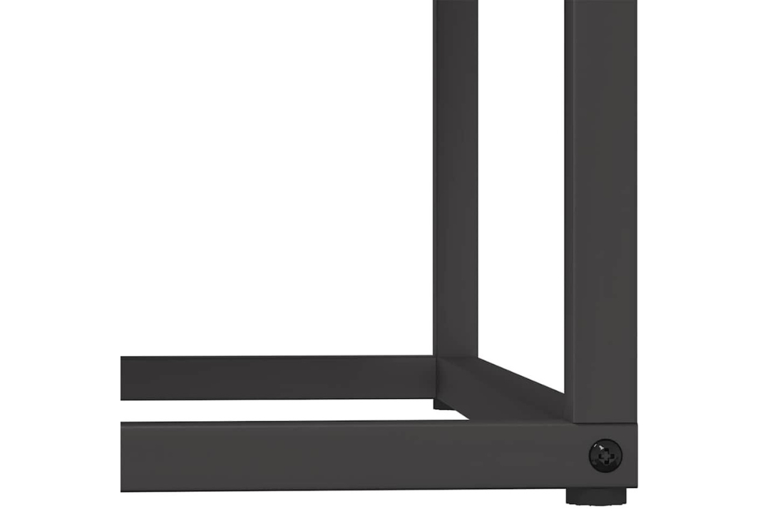Classic Firewood Rack 69.5 x 35 x 81 cm in Black Made of Cold-Rolled Steel