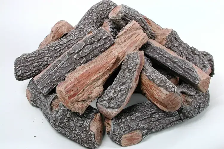 Rasmussen 30" Bark-Split FP30BR Fire Pit Gas Logs Side 1