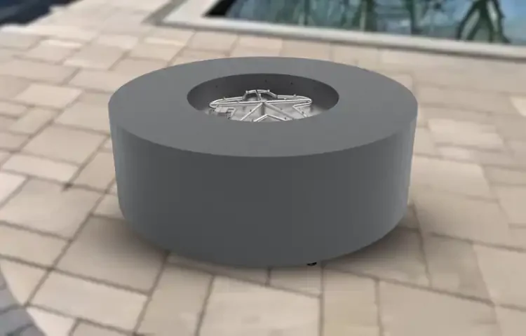 HPC Agni Silver Vein Round Fire Pit Enclosure Electronic Ignition Series