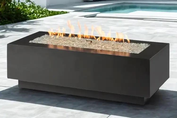 Cove Linear Midnight Mist 54" Gas Fire Pit Table