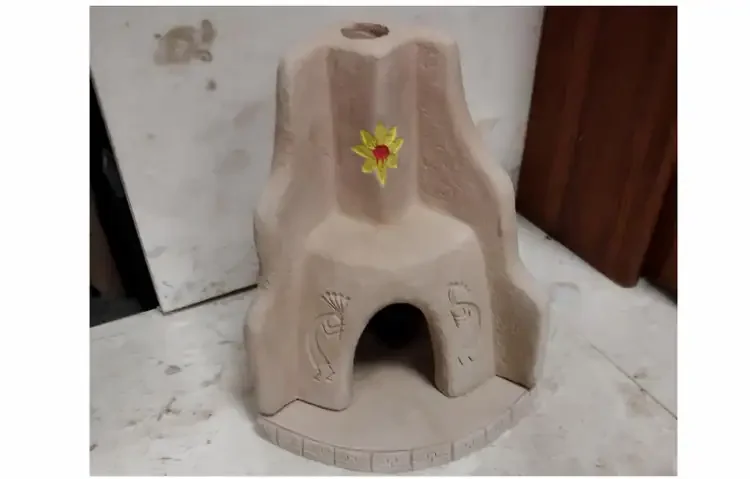 Southwest Style Corner Fireplace Incense Burner - CloseUp