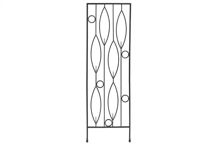 Vinifera Bottle Trellis With a Unique Leaf and Circle Pattern