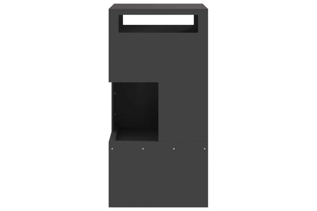 High-Quality Fire Pit 50 x 50 x 100 cm Steel in Black Cold-Rolled Steel