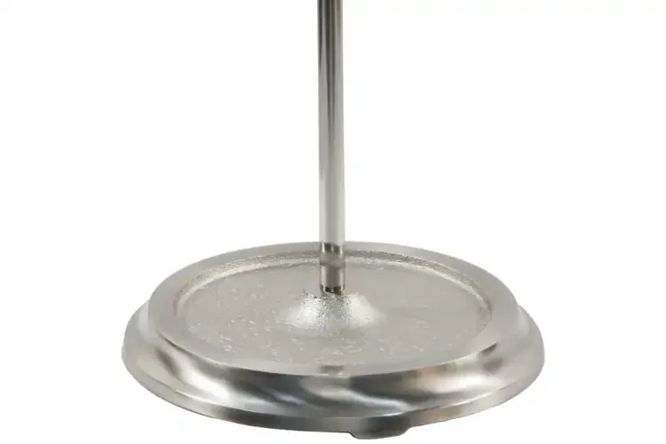 Neoclassic Fireplace Tool Set in Brushed Nickel with a Radial Stand