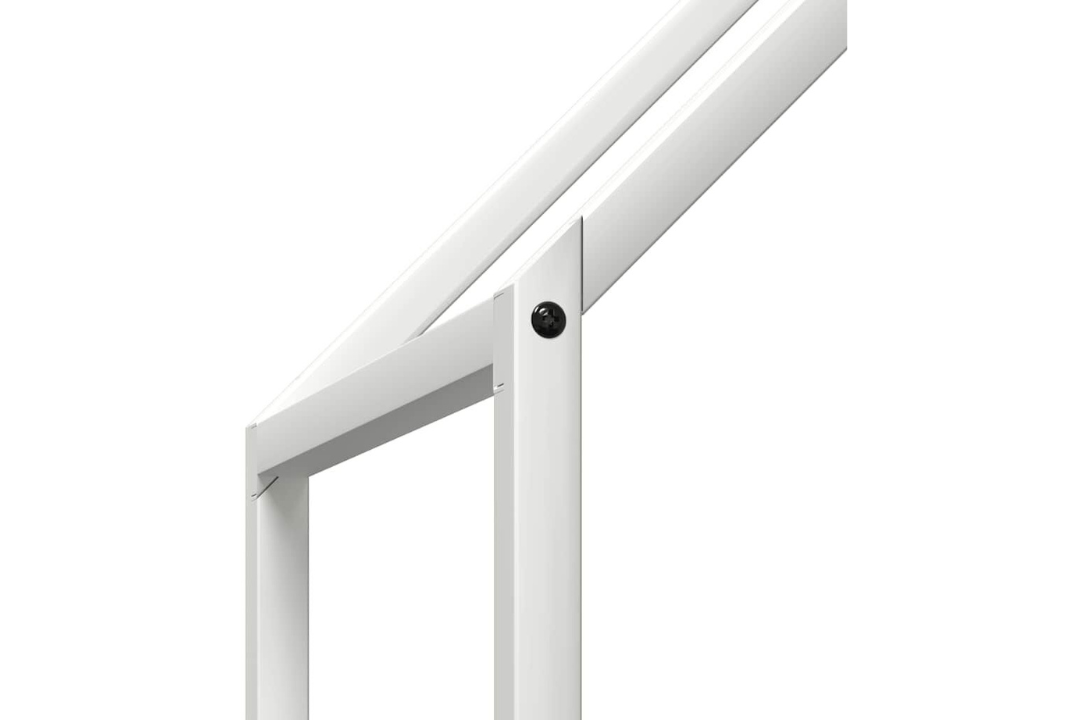 Minimalist Firewood Rack 60 x 25 x 60 cm in White Made of Cold-Rolled Steel