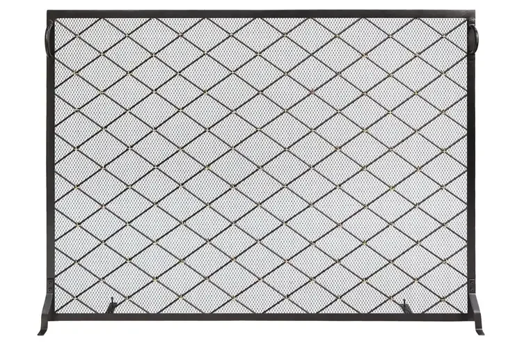 Harlequin Flat Fireplace Screen in 44” x 33”