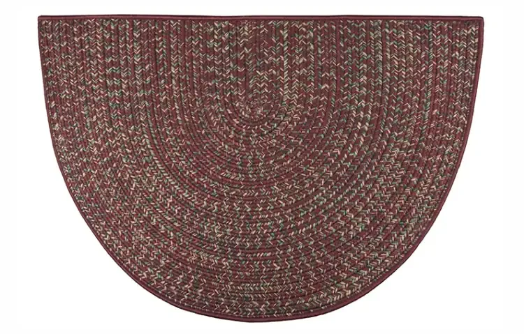 Braided Multicolor Red Reversible Polypropylene Hearth Rug – Goods of the Woods