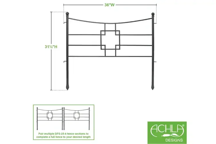 Square-on-Squares Fence Section Specifications
